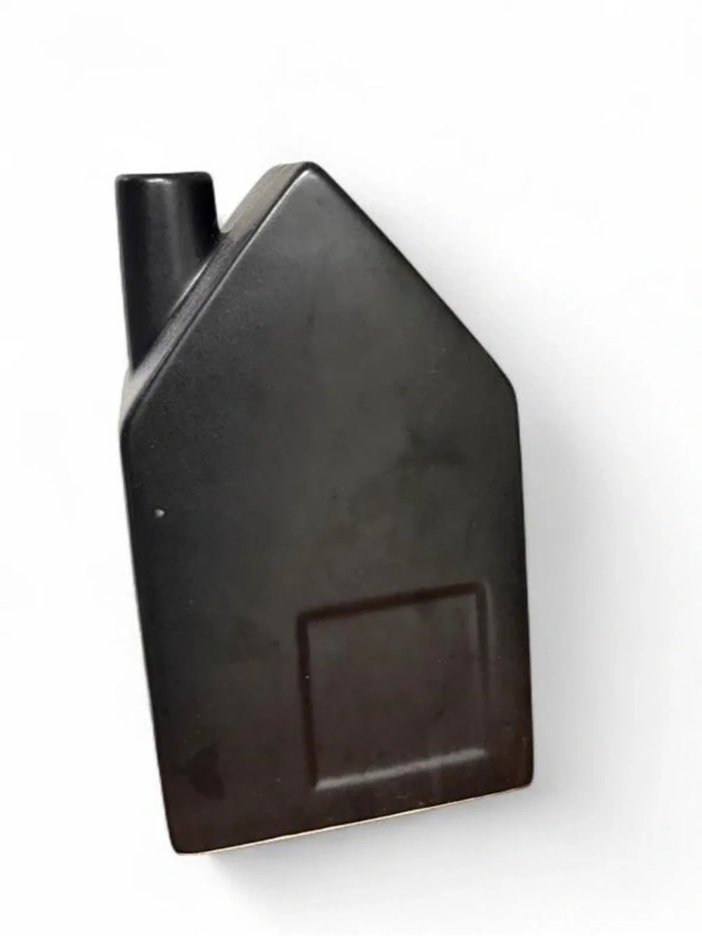 Black House-Shaped Ceramic Vase